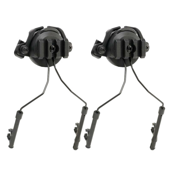 2Pc Tactical Helmet Rail Adapter Headset Holder Rack for 19-21mm Helmet Rail {8}