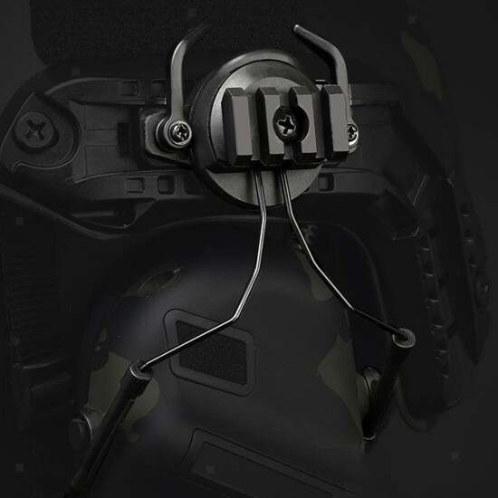 2Pcs Tactical Helmet Adapter Headset Holder Hunting Earmuffs Earphone Bracket {3}