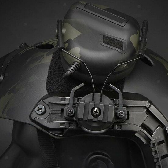 2Pcs Tactical Helmet Adapter Headset Holder Hunting Earmuffs Earphone Bracket {4}