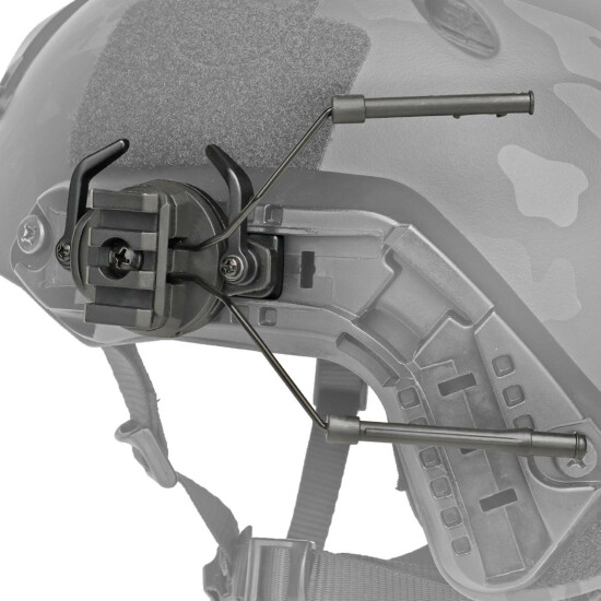 2Pc Tactical Helmet Rail Adapter Headset Holder Rack for 19-21mm Helmet Rail {7}
